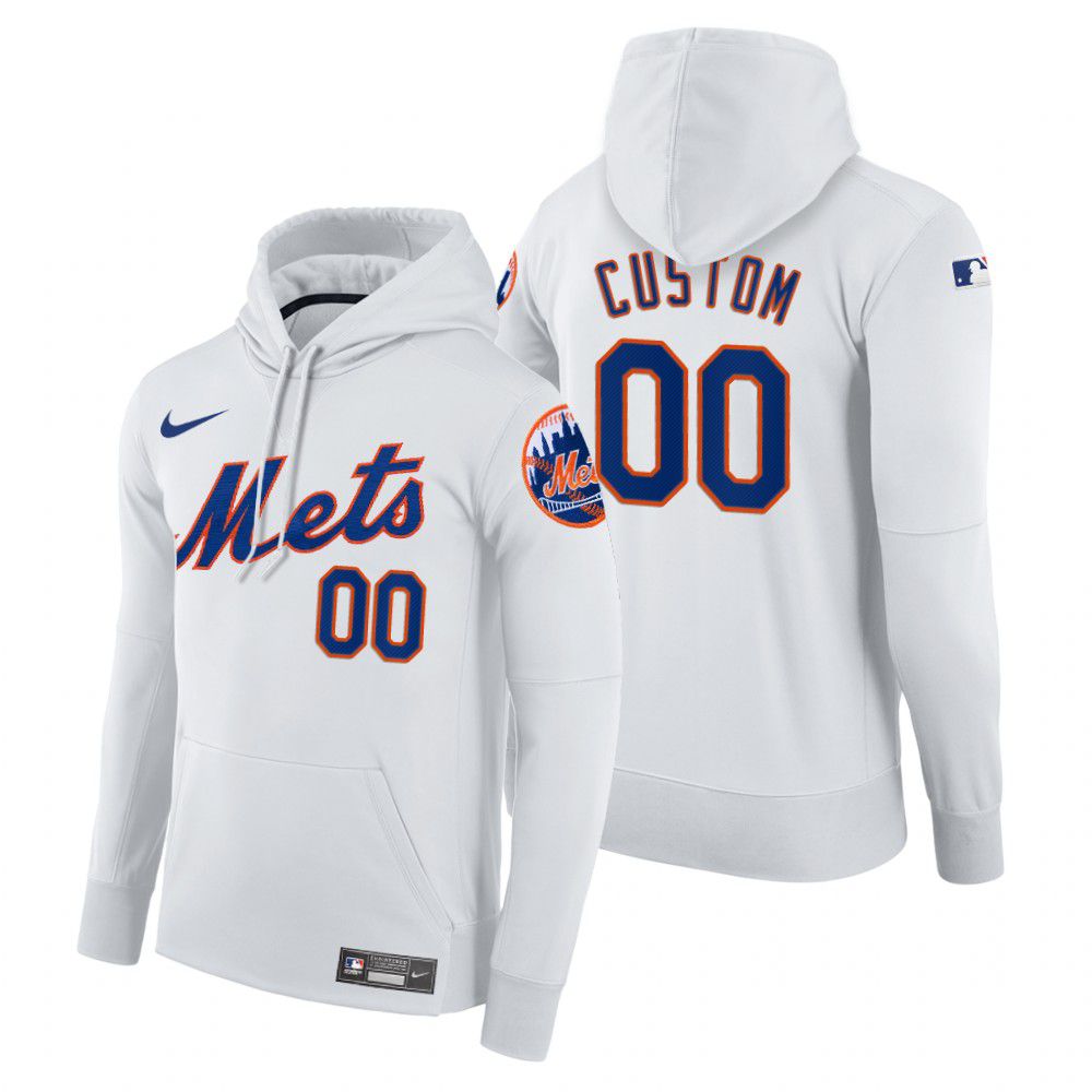 Men New York Mets #00 Custom white home hoodie 2021 MLB Nike Jerseys->new york mets->MLB Jersey